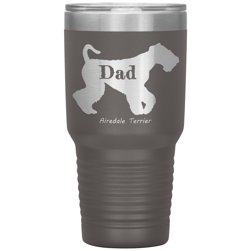 Airedale Terrier Dad Silhouette 30 Oz. Tumbler