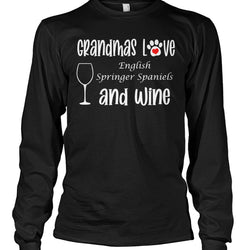 Grandmas Love English Springer Spaniels and Wine