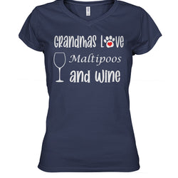 Grandmas Love Maltipoos and Wine