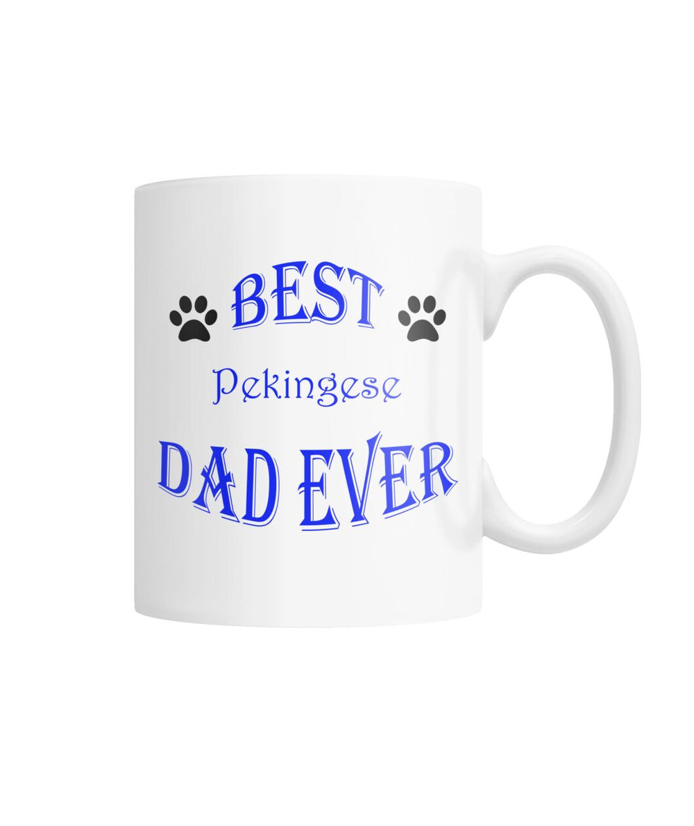 Best Pekingese Dad Ever White Coffee Mug