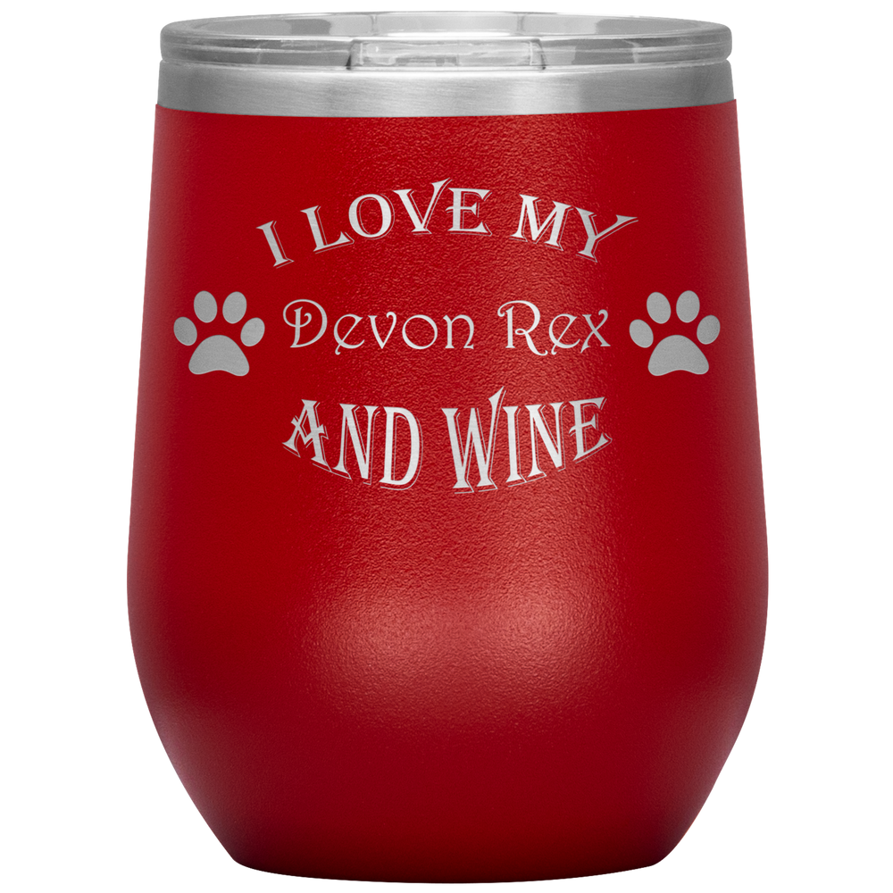 I Love My Devon Rex and Wine