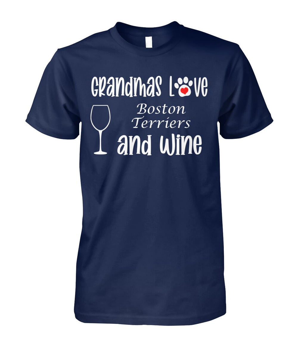 Grandmas Love Boston Terriers and Wine
