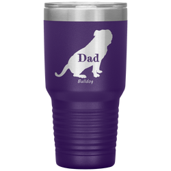 Bulldog Dad Silhouette 30 Oz. Tumbler