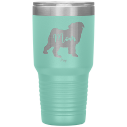 Pug Mom Silhouette 30 Oz. Tumbler