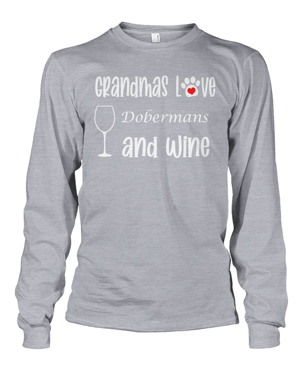 Grandmas Love Dobermans and Wine