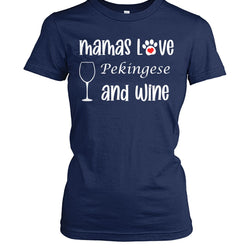 Mamas Love Pekingese and Wine