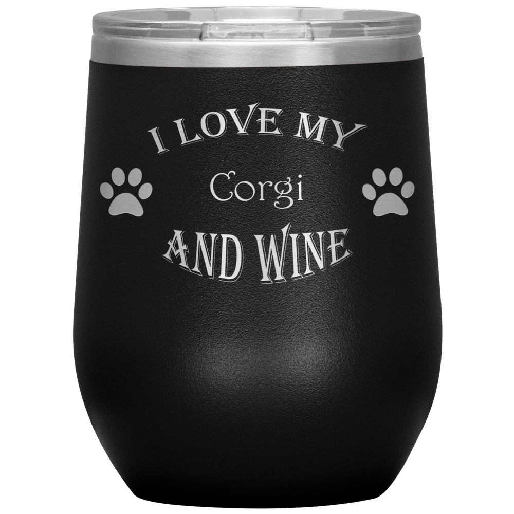 I Love My Corgi and Wine