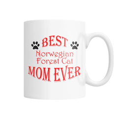 Best Norwegian Forest Cat Mom Ever White Coffee Mug