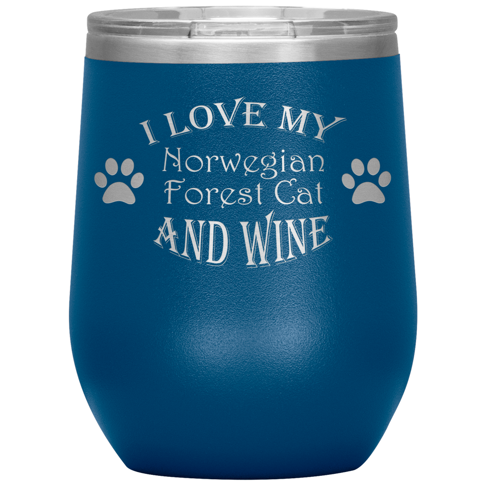 I Love My Norwegian Forest Cat and Wine