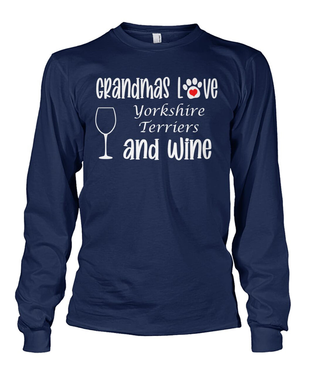 Grandmas Love Yorkshire Terriers and Wine