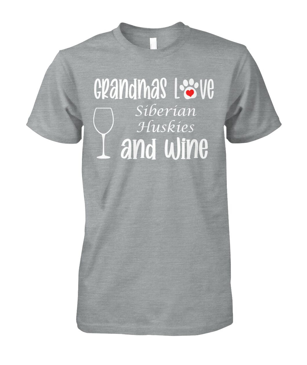 Grandmas Love Siberian Huskys and Wine