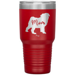 Pug Mom Silhouette 30 Oz. Tumbler