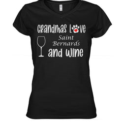Grandmas Love Saint Bernards and Wine