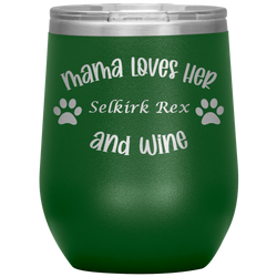 Mama Loves Her Selkirk Rex and Wine