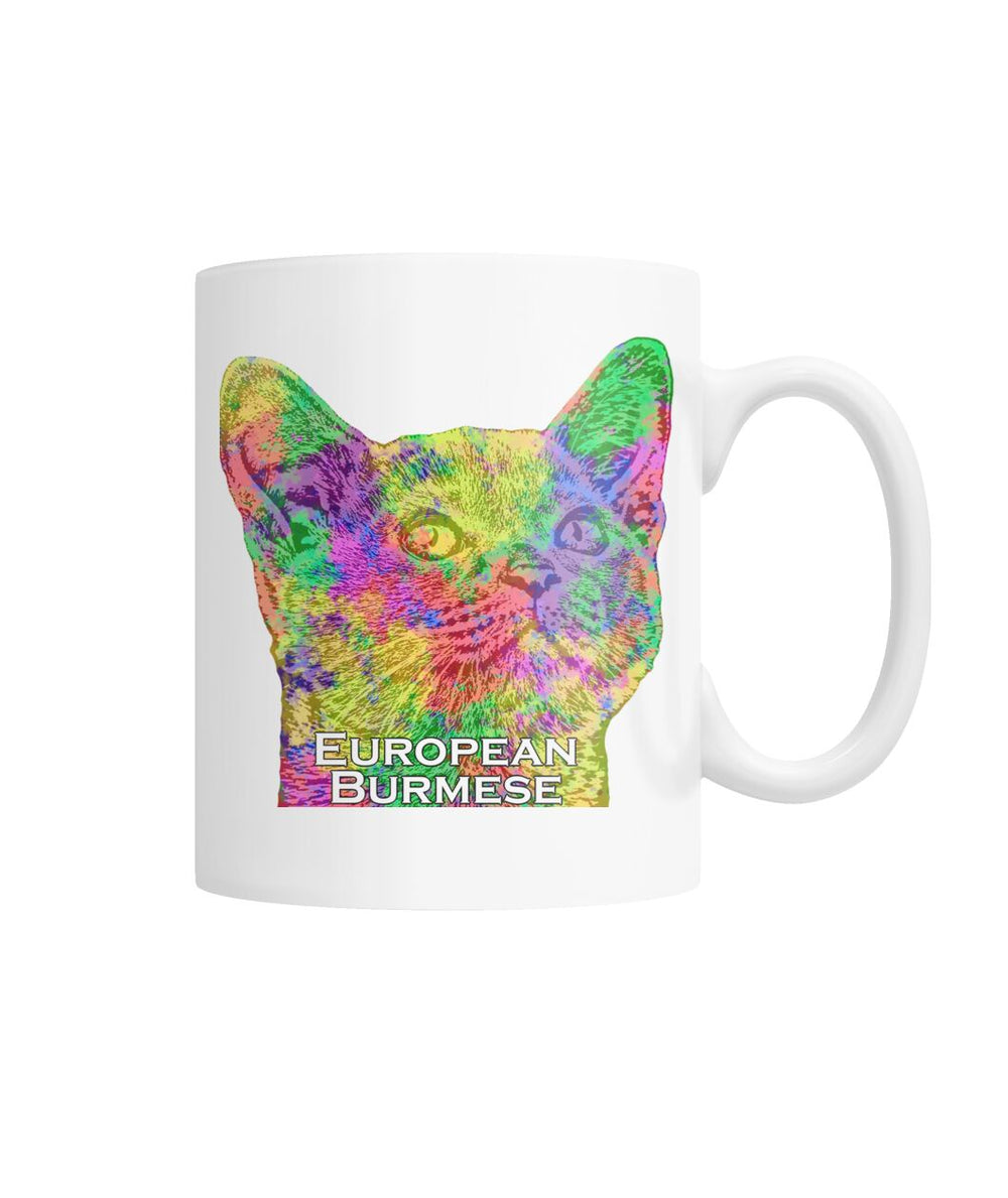European Burmese Watercolor Mug