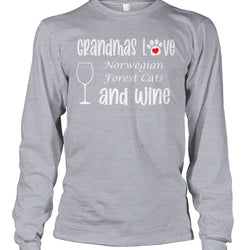 Grandmas Love Norwegian Forest Cats and Wine