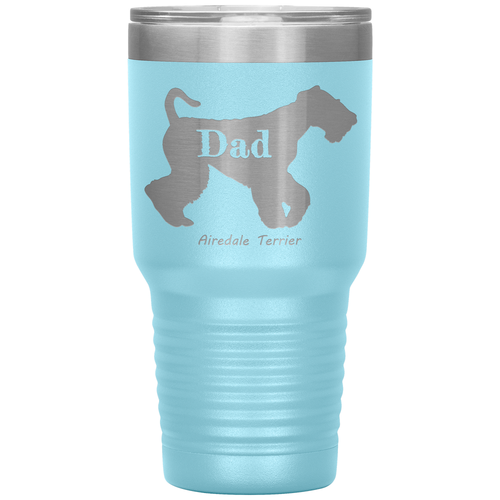 Airedale Terrier Dad Silhouette 30 Oz. Tumbler
