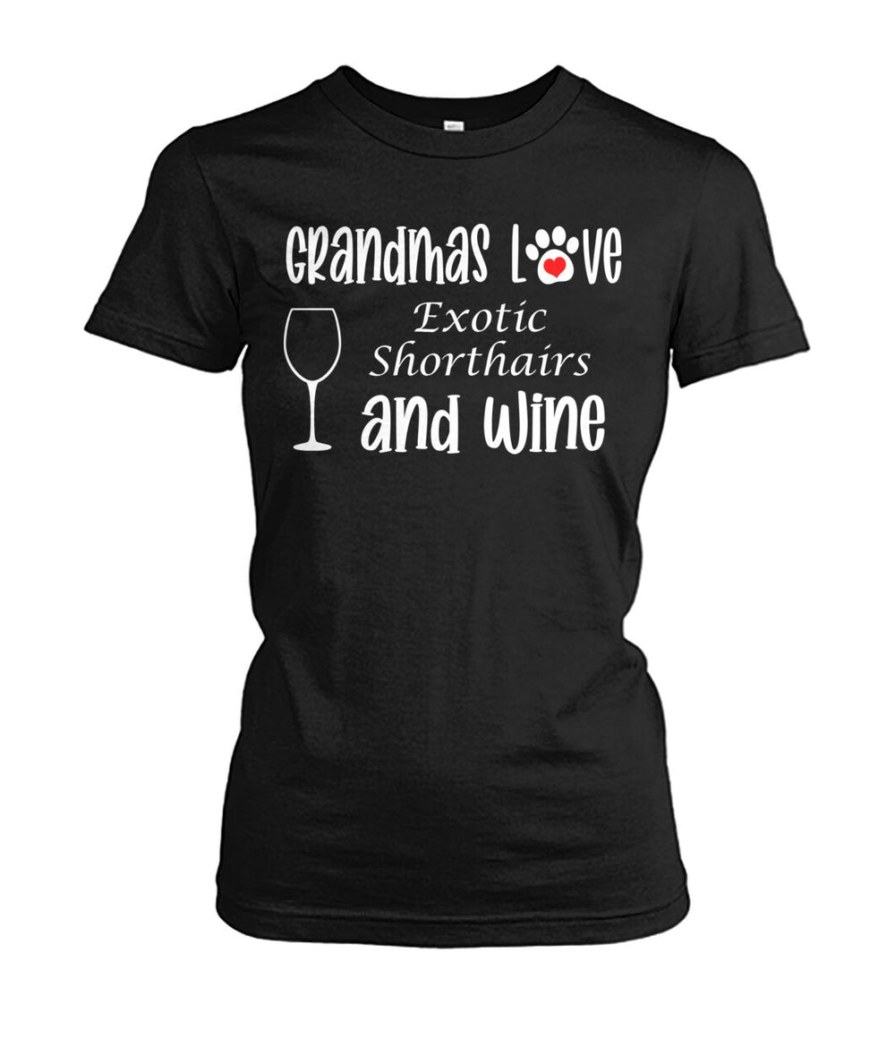 Grandmas Love Exotic Shorthairs and Wine