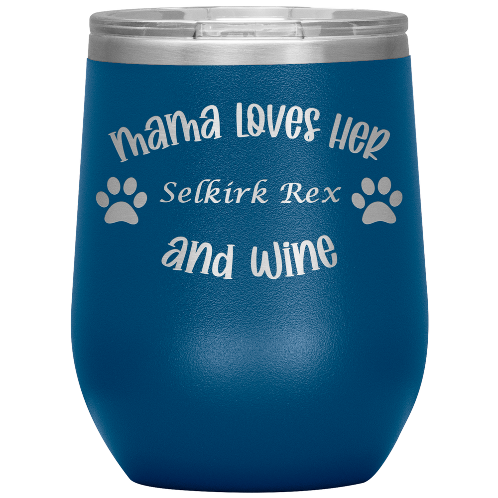 Mama Loves Her Selkirk Rex and Wine