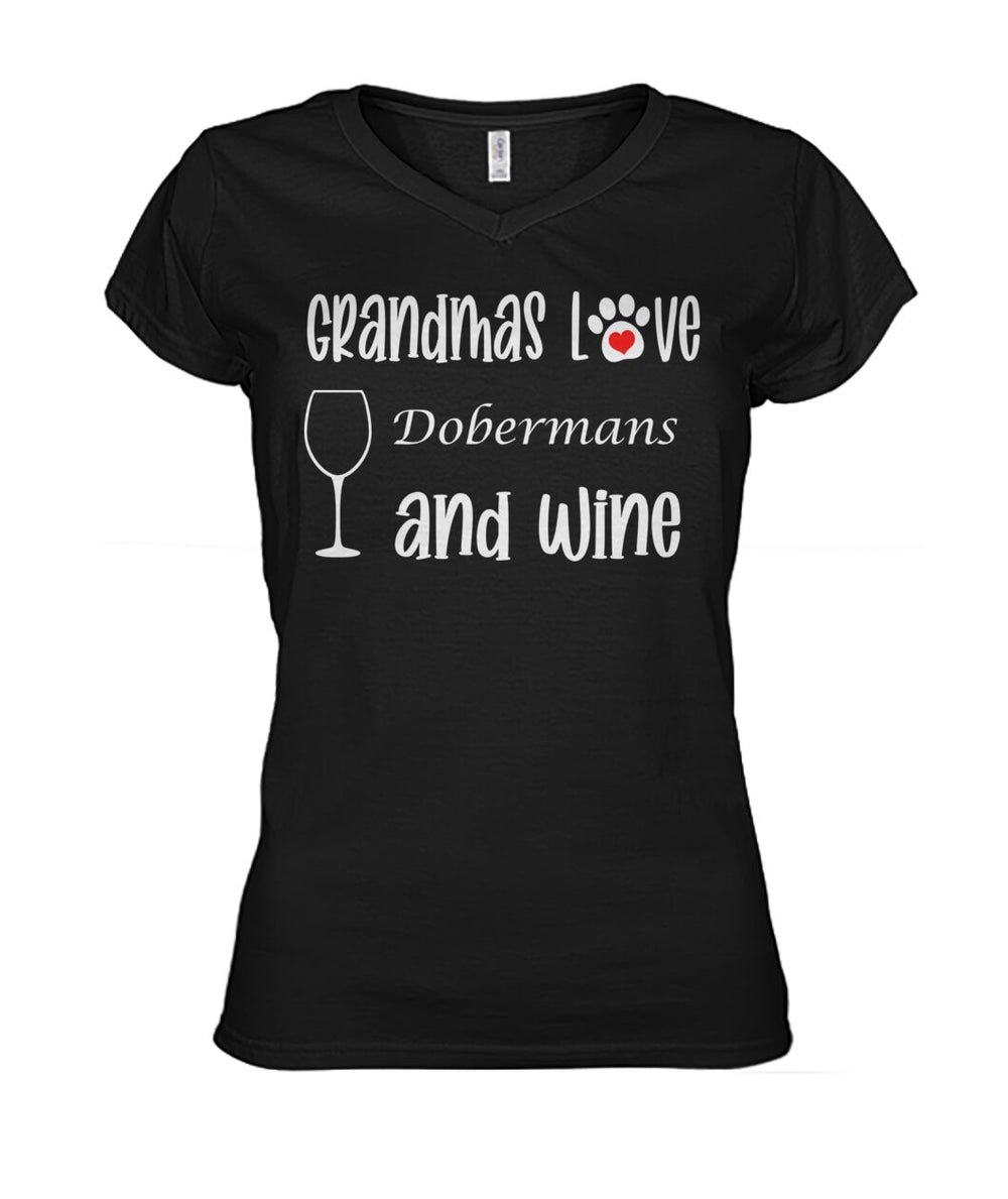 Grandmas Love Dobermans and Wine