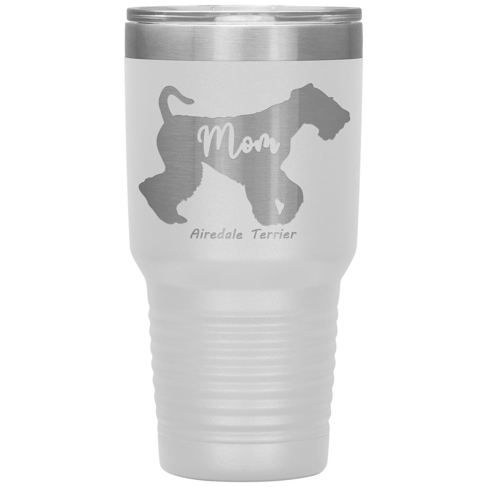 Airedale Terrier Mom Silhouette 30 Oz. Tumbler