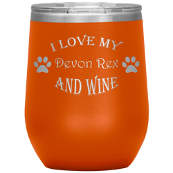 I Love My Devon Rex and Wine