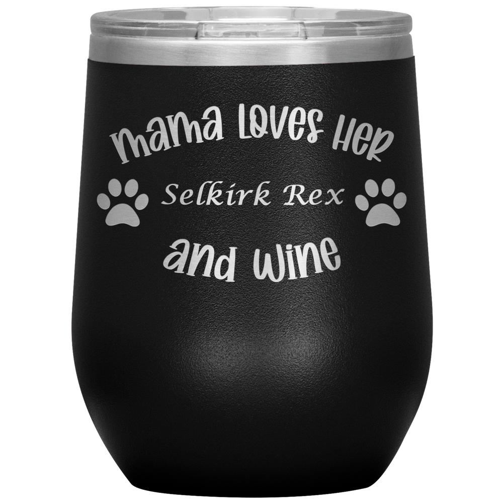 Mama Loves Her Selkirk Rex and Wine