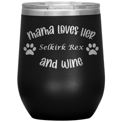 Mama Loves Her Selkirk Rex and Wine