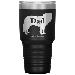 Saint Bernard Dad Silhouette 30 Oz. Tumbler