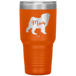 Pug Mom Silhouette 30 Oz. Tumbler