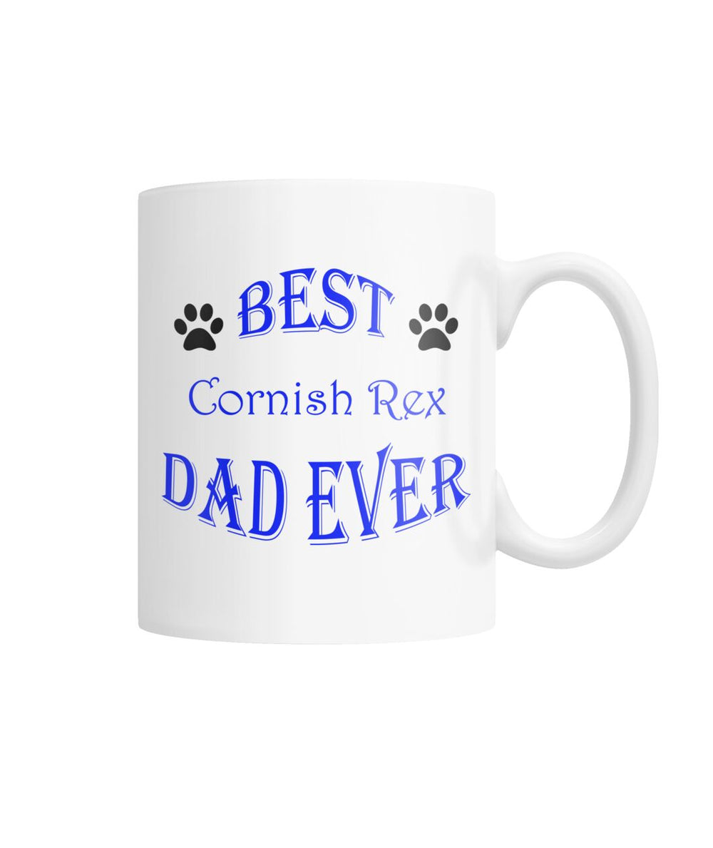 Best Cornish Rex Dad Ever White Coffee Mug