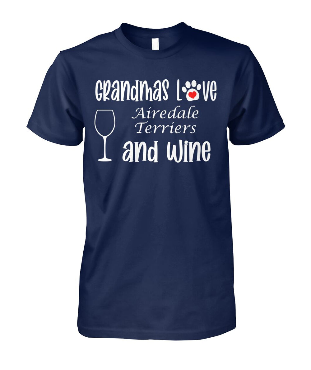 Grandmas Love Airedale Terriers and Wine
