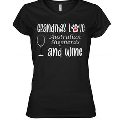 Grandmas Love Australian Shepherds and Wine