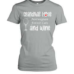 Grandmas Love Norwegian Forest Cats and Wine