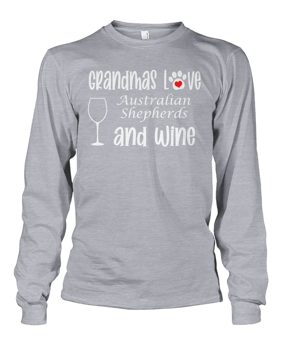 Grandmas Love Australian Shepherds and Wine