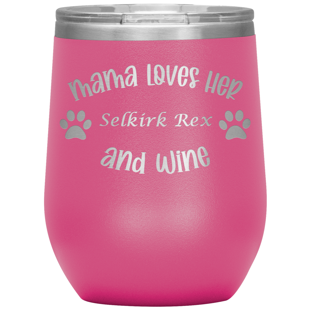 Mama Loves Her Selkirk Rex and Wine