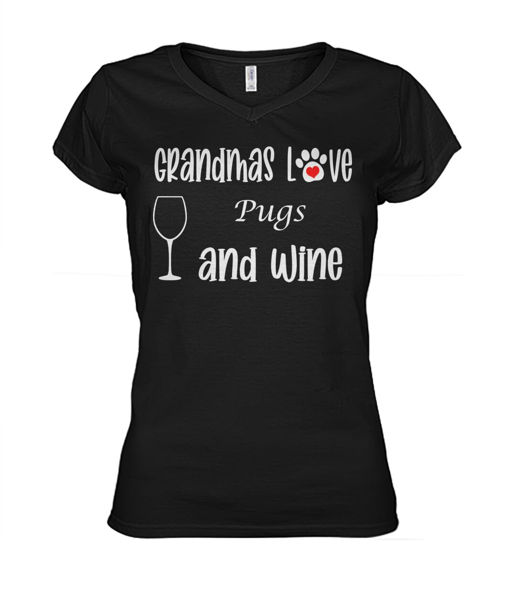 Grandmas Love Pugs and Wine