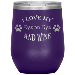 I Love My Devon Rex and Wine