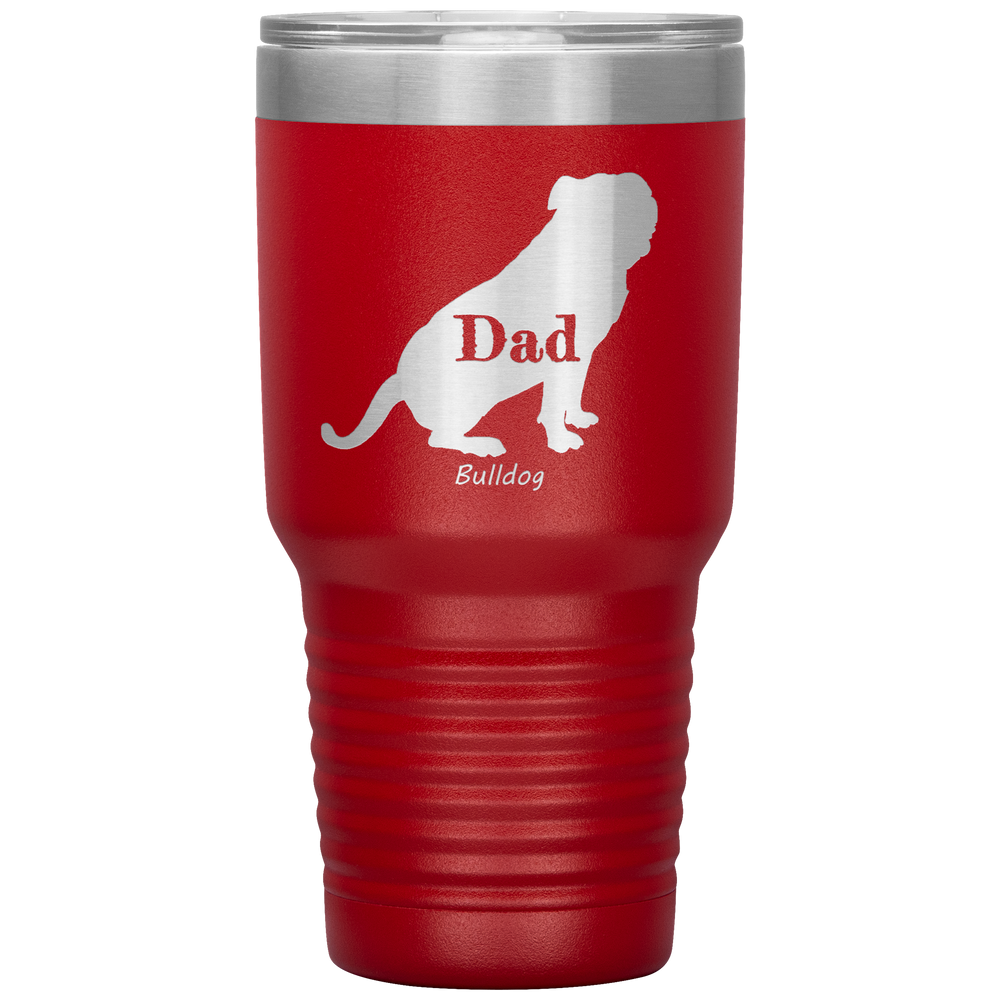 Bulldog Dad Silhouette 30 Oz. Tumbler