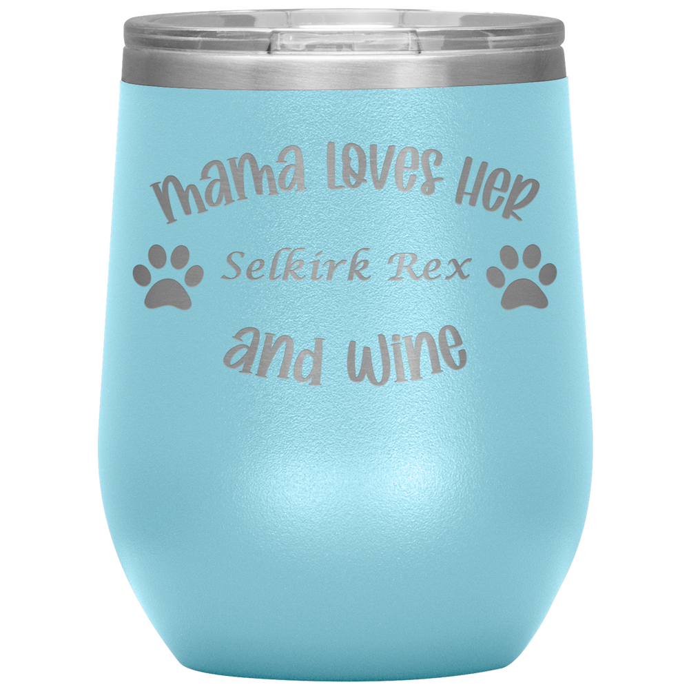 Mama Loves Her Selkirk Rex and Wine