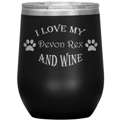 I Love My Devon Rex and Wine