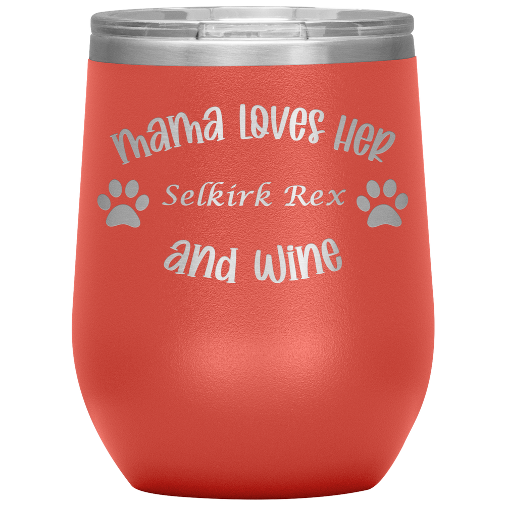 Mama Loves Her Selkirk Rex and Wine