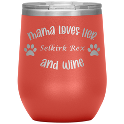 Mama Loves Her Selkirk Rex and Wine