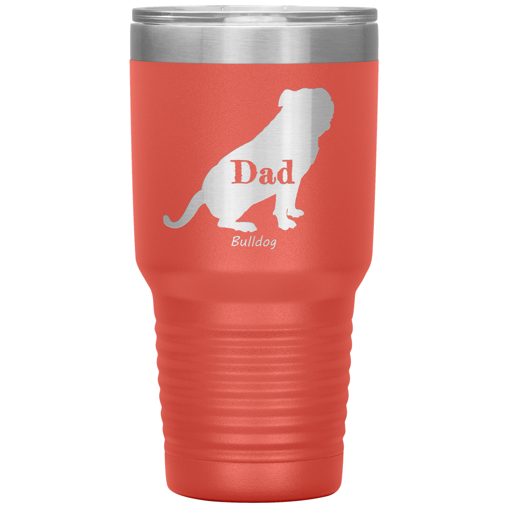 Bulldog Dad Silhouette 30 Oz. Tumbler