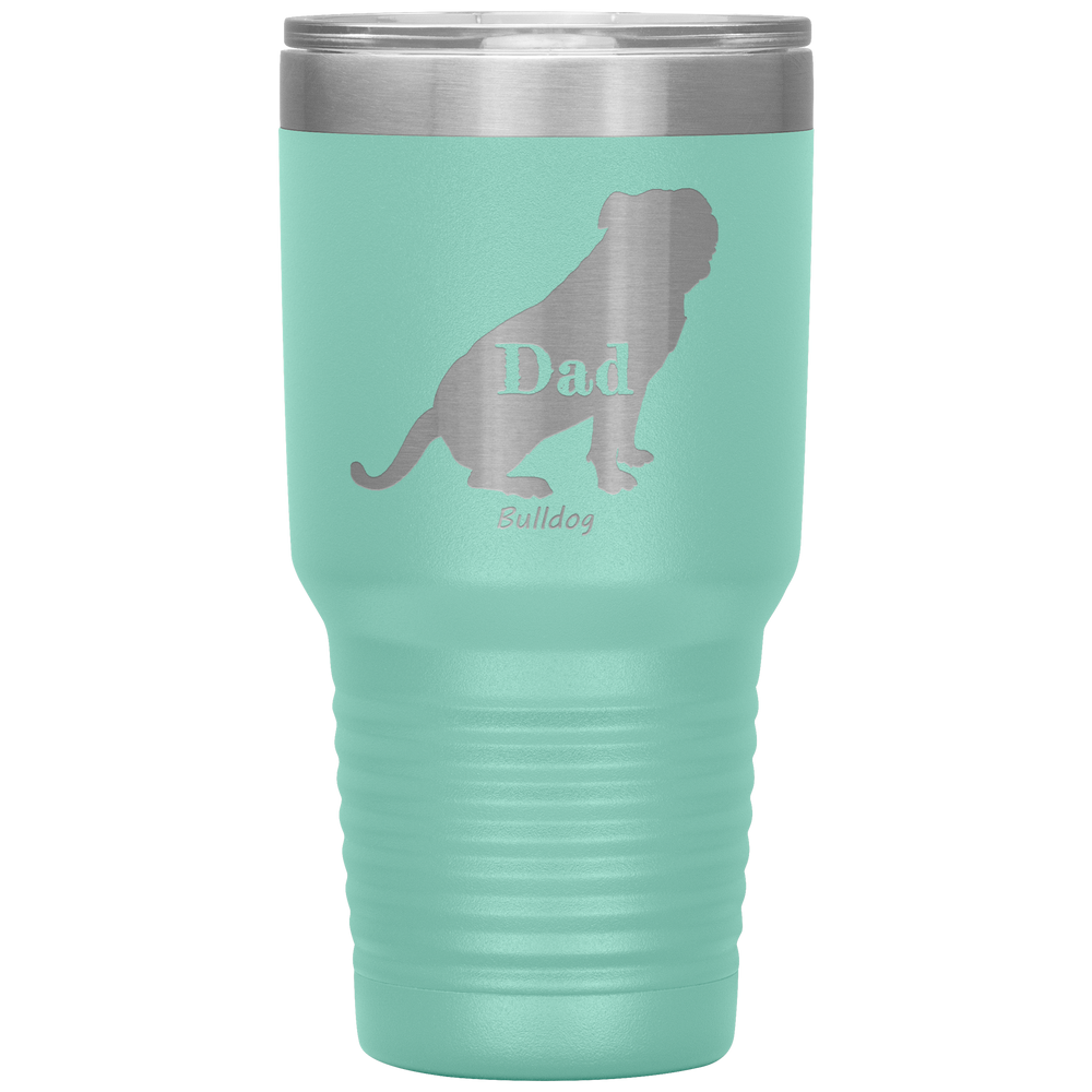 Bulldog Dad Silhouette 30 Oz. Tumbler