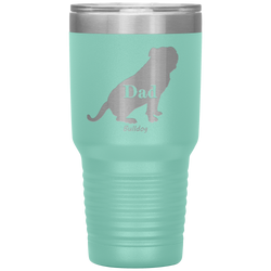 Bulldog Dad Silhouette 30 Oz. Tumbler