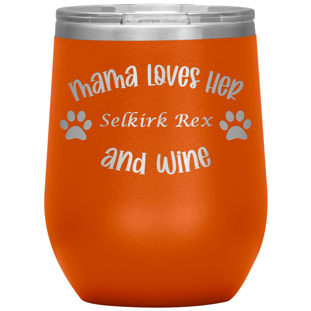 Mama Loves Her Selkirk Rex and Wine