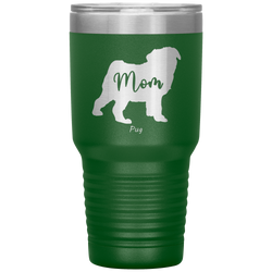 Pug Mom Silhouette 30 Oz. Tumbler