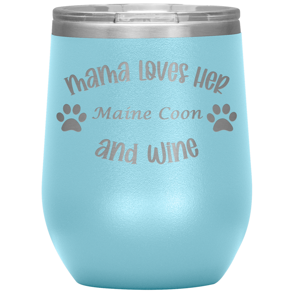 Mama Loves Her Maine Coon and Wine