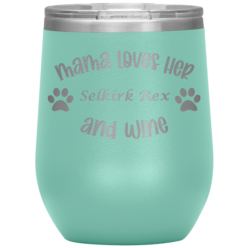 Mama Loves Her Selkirk Rex and Wine